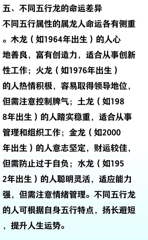 今年属大龙的人是什么命？属龙五行又对应什么命？