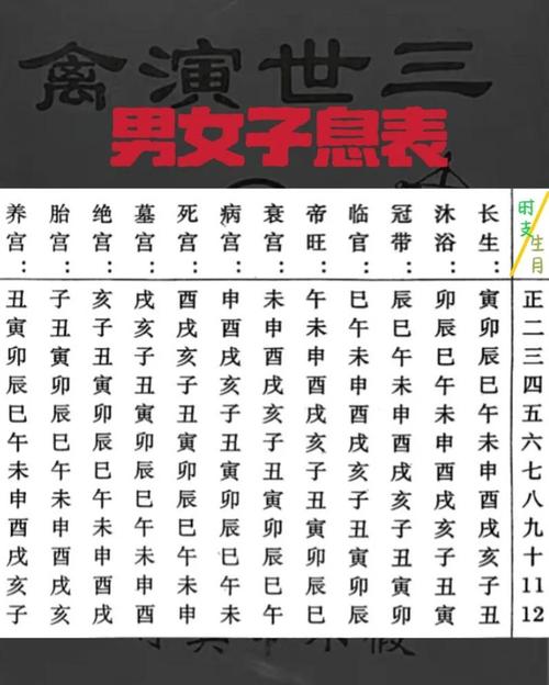 子息表中男命女命如何区分？子息三人具体指哪些人？