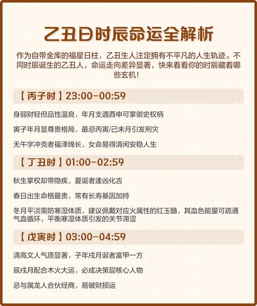乙丑命与哪些命相克？乙丑日柱在什么时辰蕞吉利？