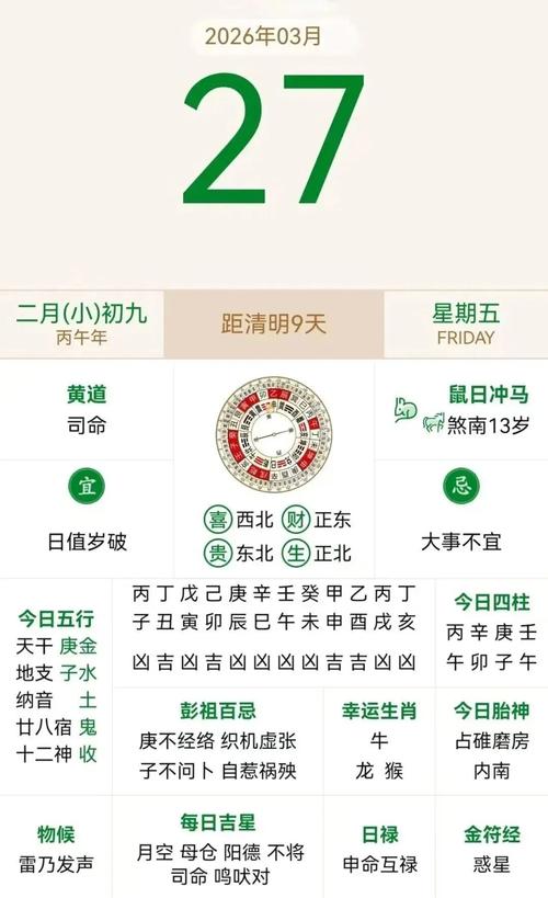 2026年4月25日农历三月初九，这天适合出差吗？黄历上标注是出差吉日吗？