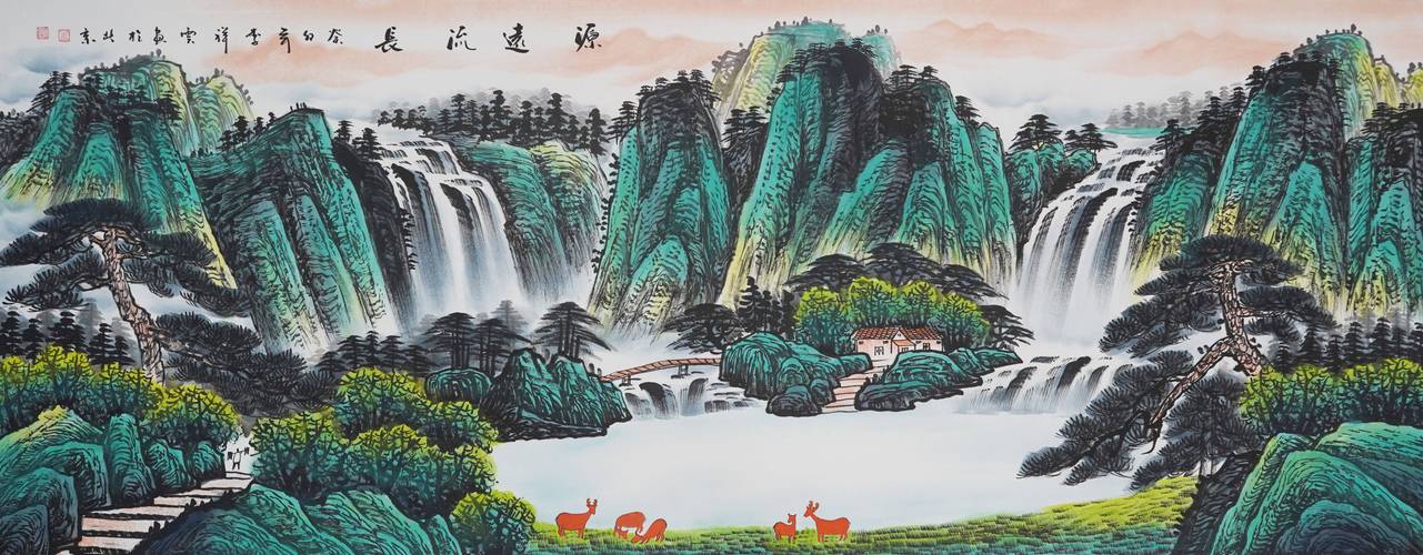 山水竖条画在家中，对风水有好处吗？