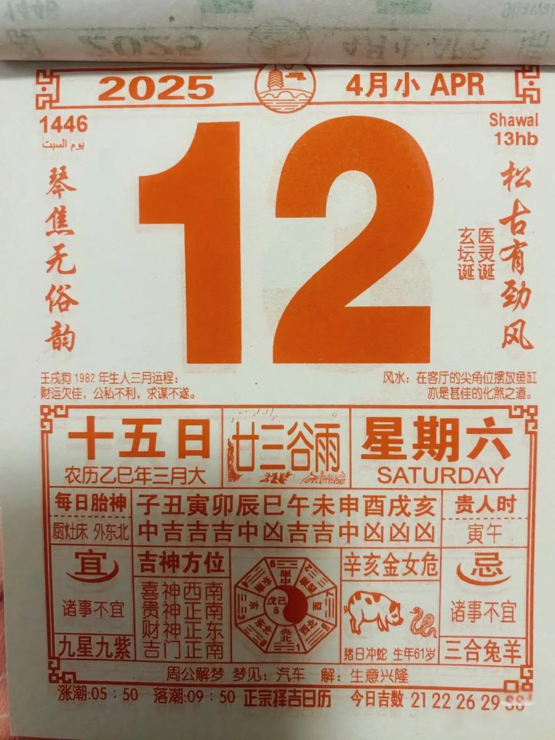 2026年4月12日农历二月二十五适合投资吗？黄历查询结果如何？
