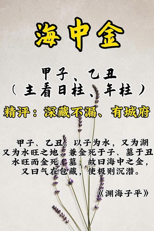 海中金命最佳配偶是哪一年出生？海中金命是哪一年？