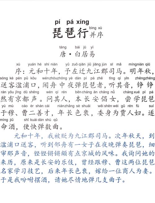 《琵琶行》这首诗的名字是什么意思呢？