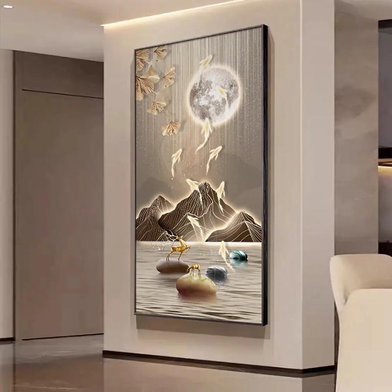 家里进门挂画合适吗？这样的风水布局好不利？