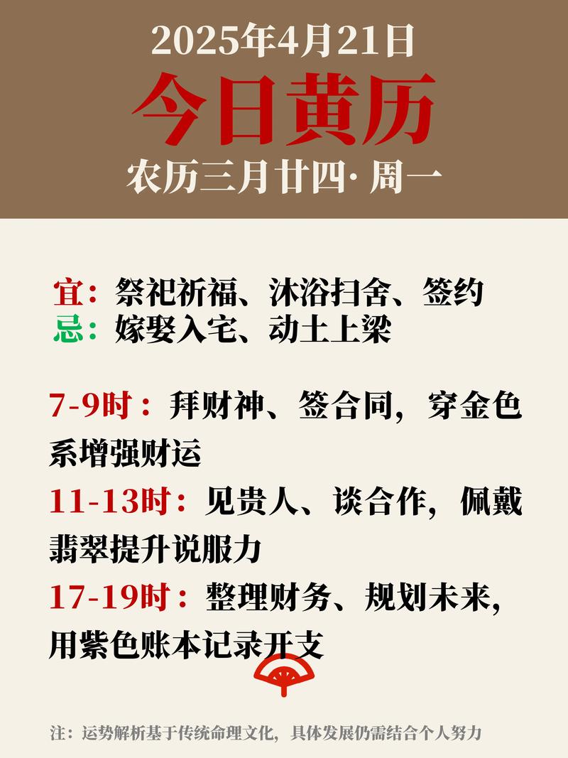 2026年4月21日这一天是黄道吉日和纳财吉日吗？