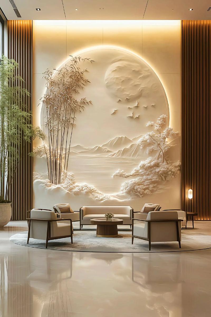 竹子制作的风水墙效果如何？