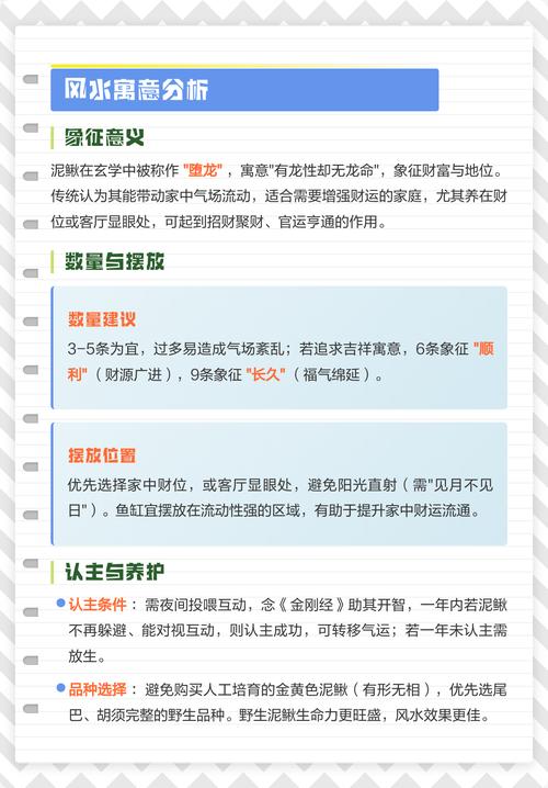 在风水布局中，养泥鳅是否适宜？