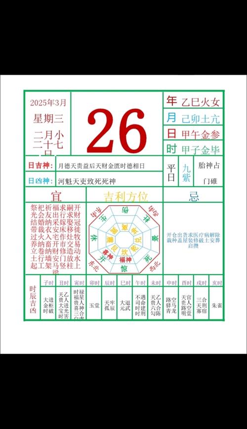 2026年3月26日这天适合安装橱柜吗？是黄道吉日吗？