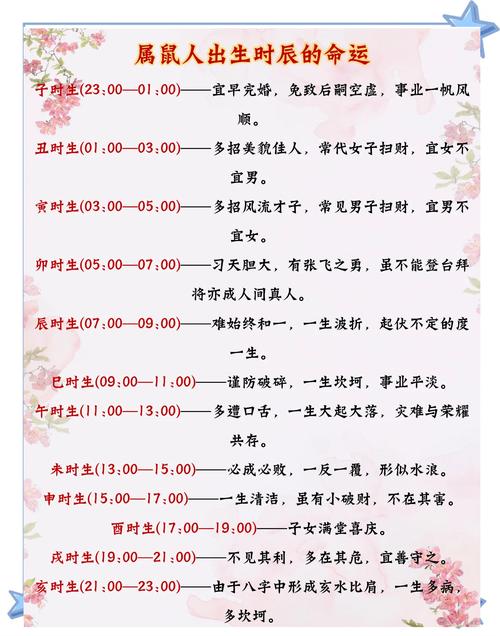 鼠年出生宝宝是什么命，哪个时辰出生的命最好呢？