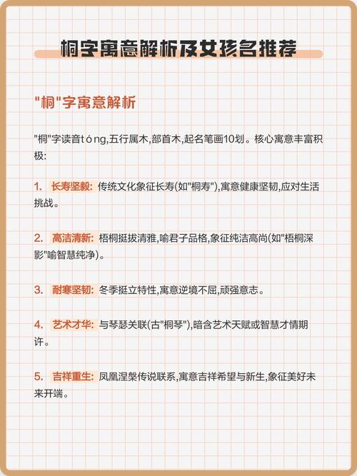 桐字作为人名，其寓意改写为：桐字作为人名，是否寓意着高洁、坚韧和长寿的美好愿望？