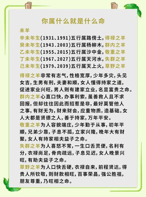 属羊人的五行命局对应什么命？八字与五行对照表如何查询？