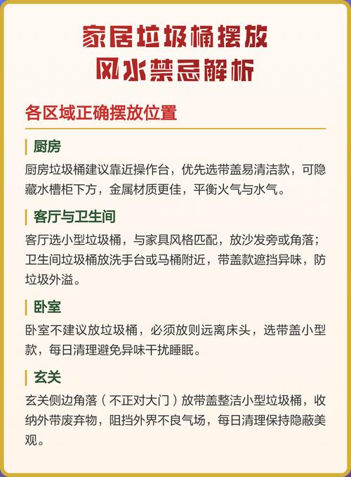 屋前摆放垃圾箱是否会对家居风水产生不良影响？