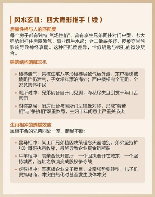 兄弟不合与风水之间是否存在某种关联？
